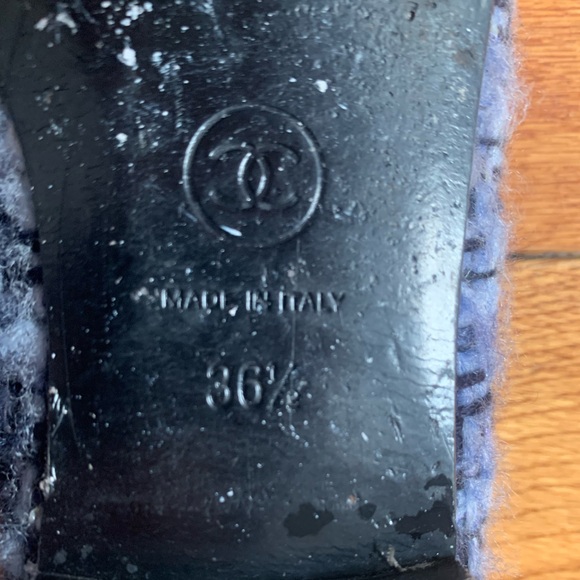 Chanel Blue Tweed Ballerina Flats - Picture 6 of 7